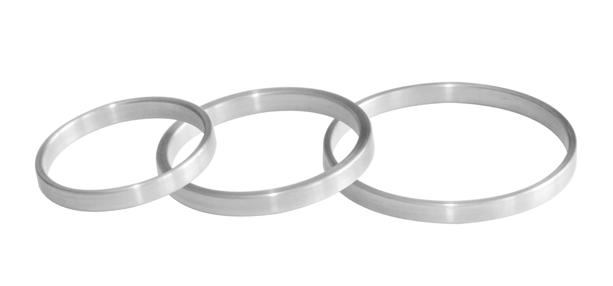 Aluringe 3Set poliert