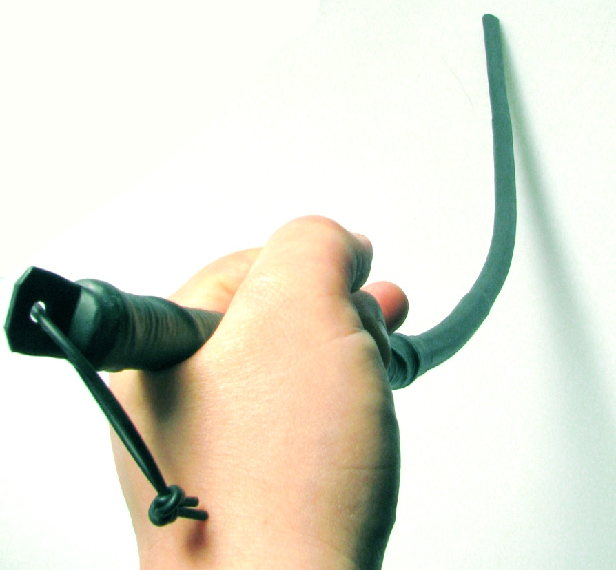 ROHRSTOCK - Ungeschält mit Kunststoffüberzug schwarz