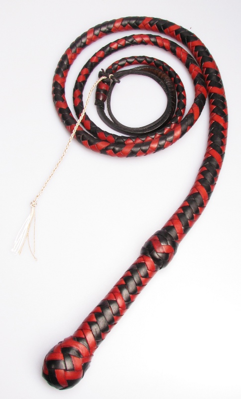 Lady Bull Whip rot/schwarz 160cm