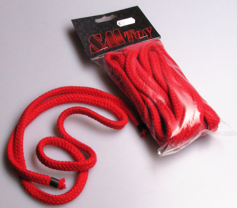 5 Meter Baumwoll-Seil 8mm rot mit Seele